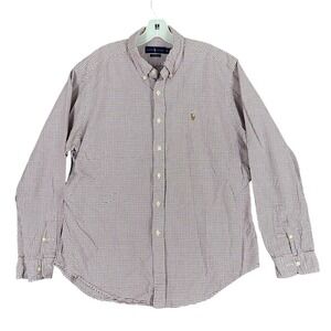Ralph Lauren Button Front Shirt Men XL Classic Fit‎ Oxford Preppy Academia Ivy